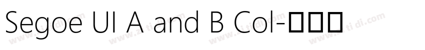 Segoe UI A and B Col字体转换